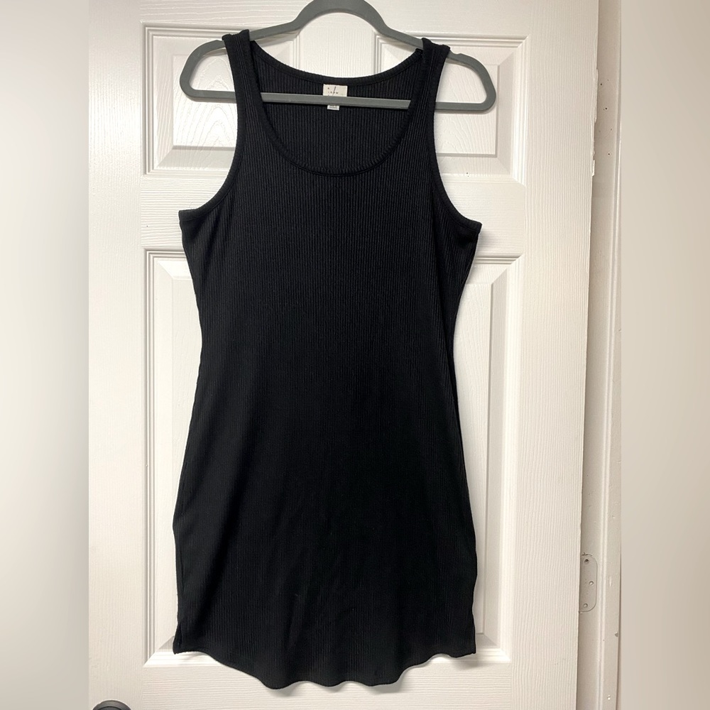 Black Ribbed Dress